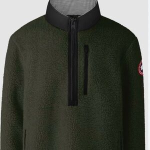 Canada Goose Olive Green Sherpa Performance Jacket with Black Trim